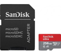 SanDisk Ultra microSDXC 256GB + SD Adapter 150MB/s A1 Class 10 UHS-I|SDSQUAC-256G-GN6MA