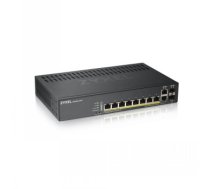 ZYXEL GS1920-8HPV2, 10 PORT SMART MANAGED SWITCH 8X GIGABIT COPPER AND 2X GIGABIT DUAL PERS., HYBRID MODE, STANDALONE OR NEBULAFLEX CLOUD, 130 WATT POE, FANLESS (5Y WARRANTY)|GS1920-8HPV2-EU0101F