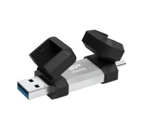 Silicon Power Dual USB Drive | Mobile C51 | 256 GB | USB Type-A and USB Type-C | Silver|SP256GBUC3C51V1S