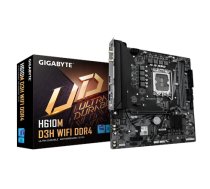 Gigabyte H610M D3H WIFI DDR4 | Processor family Intel | Processor socket LGA1700 | Supported hard disk drive interfaces SATA, M.2 | Number of SATA connectors 4|H610M D3H WIFI DDR4