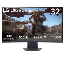 LCD Monitor|LG|32GS60QC-B|32"|Gaming/Curved|Panel VA|2560x1440|16:9|180 Hz|Matte|1 ms|Tilt|32GS60QC-B|32GS60QC-B