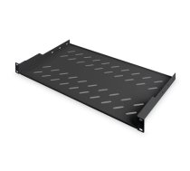 Digitus | Fixed Shelf for Racks | DN-19 TRAY-1-SW | Black | The shelves for fixed mounting can be installed easy on the two front 483 mm (19“) profile rails of your 483 mm (19“) network- or     server cabinet. Due to their stable, perforated steel sheet w|DN-19 TRAY-1-SW