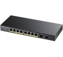 ZYXEL GS1900-10HP V2, 8-PORT GBE L2 POE SMART SWITCH + 2 SFP SLOTS, 802.3AT, DESKTOP, FANLESS, 70 WATT (5Y WARRANTY)|GS1900-10HP-EU0102F