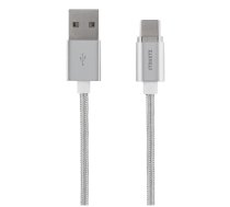 Magnetinis kabelis STREETZ USB 2.0, USB-C, 1m, sidabrinis / USBC-1271|USBC-1271