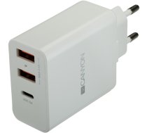 CANYON charger H-08 PD 30W USB-C 2USB-A White|CNE-CHA08W