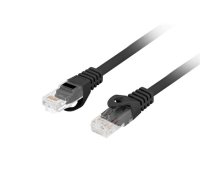 Lanberg | Patchcord Cat.6 UTP LSZH CU | PCU6-10CU-0050-BK | 0.5 m | Black|PCU6-10CU-0050-BK