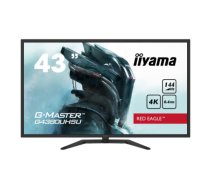 iiyama G-MASTER Red Eagle G4380UHSU-B1 - LED monitor - 43" (42.5" viewable) - 3840 x 2160 4K UHD (2160p) @ 144 Hz - VA - 550 cd / m² - 4000:1 - HDR400 - 0.4 ms - 2xHDMI,     2xDisplayPort - speakers - matte black|G4380UHSU-B1