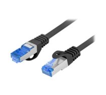 Lanberg | Patch cable - CAT 6a | RJ-45 - male | RJ-45 - male | 1 m | Black | RAL 9004|PCF6A-10CC-0100-BK