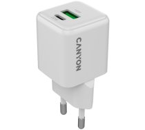 CANYON charger CU20AC GaN 20W 1xPD 1xQC EU White|CNS-CUW20AC