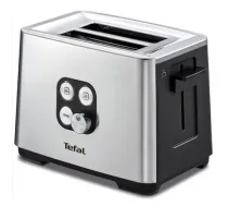 TEFAL | Toaster | Equinox TT420D30 | Power 900 W | Number of slots 2 | Housing material Stainless Steel | Stainless steel/Black|TT420D