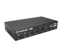 BLACK BOX KVM SWITCH DUAL MONITOR - UHD 4K 60, DUAL-HEAD, HDMI, USB 3.2 GEN 1, USB TYPE C, AUDIO, 2-PORT|KVD200-2H