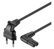 Goobay | Euro connection cord, both ends angled | 97344 | Black Euro male (Type C CEE 7/16) | Device socket C7|97344