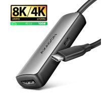 AXAGON Active converter RVC-HI8KPD, 100 W | USB Type-C to HDMI|RVC-HI8KPD