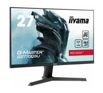 Iiyama G-MASTER Red Eagle G2770QSU-B1 - LED monitor - 27" - 2560 x 1440 WQHD @ 165 Hz - Fast IPS - 400 cd / m² - 1000:1 - HDR400 - 0.5 ms - HDMI, DisplayPort - speakers - matte     black|G2770QSU-B1