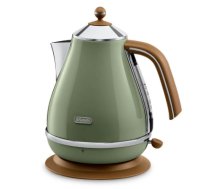 DELONGHI Icona Vintage Kettle KBOV 2001.GR, 1,7L, 2000W, Stainless steel, Green/Brown|KBOV2001.GR