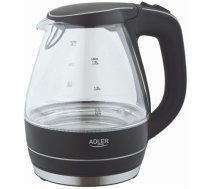 Adler | Kettle | AD 1224 | Standard | 2000 W | 1.5 L | Glass | 360В° rotational base | Black|AD 1224