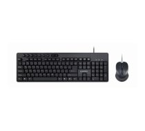 Gembird | Multimedia desktop set | KBS-UM-04 | Keyboard and Mouse Set | Wired | Mouse included | US | Black|KBS-UM-04