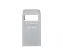 Kingston | USB 3.2 Flash Drive | DataTraveler micro | 64 GB | USB 3.2 | Silver|DTMC3G2/64GB