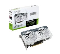 Graphics Card|ASUS|NVIDIA GeForce RTX 4060 Ti|8 GB|GDDR6|128 bit|PCIE 4.0 16x|Dual Slot Fansink|1xHDMI|3xDisplayPort|DUAL-RTX4060TI-O8G-WHITE|DUAL-RTX4060TI-O8G-WHITE