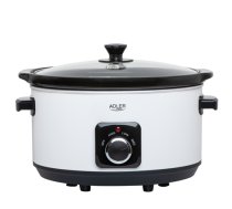 Adler | Slow Cooker | AD 6413w | 290 W | 5.8 L | Number of programs 3 | White|AD 6413 white