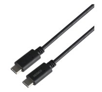 USB-C į USB-C kabelis DELTACO 5 Gbit/s, 5A, 1 m, juodas / USBC-1501-LSZH|USBC-1501-LSZH