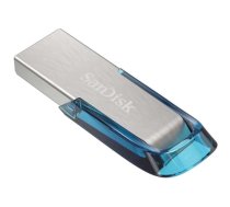 SanDisk Ultra Flair 128GB, USB 3.0, 150MB/s read - Tropical Blue , EAN: 619659163082|SDCZ73-128G-G46B