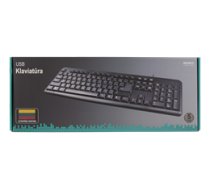 Klaviatūra, 104 klavišai, lietuviškas išdėstymas , USB, plonas dizainas DELTACO juoda / TB-58-LT|TB-58-LT