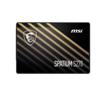 SSD|MSI|SPATIUM S270|240GB|SATA|3D NAND|Write speed 400 MBytes/sec|Read speed 500 MBytes/sec|2,5"|TBW 250 TB|MTBF 2000000 hours|S78-440N070-P83|S78-440N070-P83