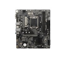 MSI | PRO H610M-G | Processor family Intel | Processor socket LGA1700 | DDR5 | Supported hard disk drive interfaces SATA, M.2 | Number of SATA connectors 4|PRO H610M-G