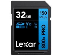 Lexar | Memory Card | Professional 800x PRO | 32 GB | SDXC | Flash memory class UHS-I|LSD0800P032G-BNNNG