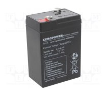 BATTERY 6V 4.5AH VRLA/EP4.5-6 EUROPOWER EMU|EP4.5-6