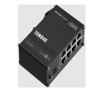 Teltonika TSW040 Unmanaged 8-port PoE+Industrial Switch, 2-pin industrial DC power socket, 7 – 57 VDC, PoE-out 44-57 VDC, DIN rail bracket|TSW040000000