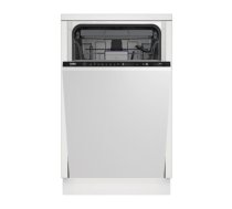 BEKO Built-In Dishwasher BDIS38120Q, Energy class E, Width 45 cm, Aqualntense, 8 programs, 3rd drawer, Led Spot|BDIS38120Q