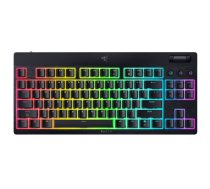 Razer | BlackWidow V4 Low-Profile Tenkeyless HyperSpeed | Keyboard | Wireless | US | Bluetooth | Yellow Switches | Black|RZ03-05450100-R3M1