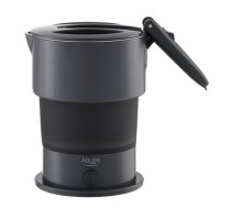 Adler Silicon Travel Kettle | AD 1377 | Travel Kettle | 600 W | 0.6 L | Silicon | Grey|AD 1377g