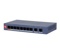 Switch|DAHUA|DH-CS4010-8ET2GT-60|Switch layer L2|8xRJ-45 ports|RJ-45 Ports Type Fast Ethernet (10/100)|2xGigabit Ethernet (copper) ports quantity|8xPower over Ethernet (PoE) ports quantity|Total Power over Ethernet (PoE) budget 60 W|CS4010-8ET2GT-60|CS4010-8ET2GT-60