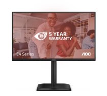 LCD Monitor|AOC| 60.5 cm (23.8")|1920 x 1080 pixels|Full HD|Native aspect ratio 16:9|LED|Flat|24E4U|24E4U