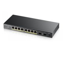 ZYXEL GS1100-10HP, UNMANAGE POE 8X GIGABIT, 2X FIBER UPLINK, 130 WATT POE V3|GS1100-10HP-EU0102F