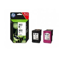HP 302 2-pack Black/Tri-Color Ink Cartridges, 190/165 pages, for HP Deskjet 1110/2130/3630, HP Envy 4520|X4D37AE