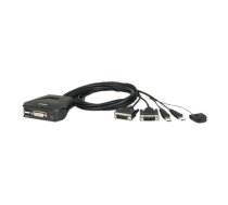 Aten 2-Port USB DVI Cable KVM Switch with Remote Port Selector | Aten | Remote Port Selector | 2-Port USB DVI Cable KVM Switch with Remote Port Selector|CS22D-A7