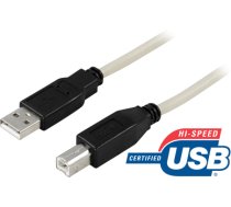 Kabelis DELTACO USB 2.0, Type A male - Type B male 0.5m / USB-205|USB-205