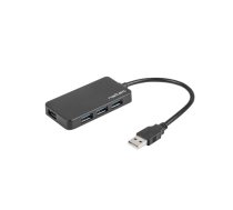 Natec | 4 Port Hub With USB 3.0 | Moth NHU-1342 | Black | 0.15 m|NHU-1342