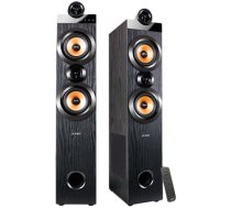 F&D T-70X 2.0 Floorstanding Speakers, 160W RMS (80Wx2), 1'' Tweeter + 5.25'' Speaker + 8'' Subwoofer for each channel, BT 5.0/HDMI(ARC)/Optical/Coaxial/AUX/USB/FM/Karaoke function/     LED Display/Remote control/Microphone included/Wooden/Black|T-70X