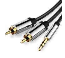 CABLE AUDIO 3.5MM TO 2XRCA/2M BCFBH VENTION|BCFBH