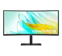 Samsung ViewFinity S6 S34C652UAU Monitorius 34'' VA, UWQHD 3440x1440, 5 ms, 350 cd/m2, 100 Hz, Juoda|LS34C652UAUXEN