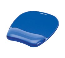 Fellowes | Mouse pad with wrist support CRYSTAL | Mouse pad with wrist pillow | 230 x 202 x 32 mm | Blue|9114120