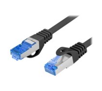 Lanberg | Patchcord Cat.6A S/FTP LSZH CCA | PCF6A-10CC-0200-BK | 2 m | Black|PCF6A-10CC-0200-BK