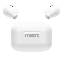 Mini bevielės ausinės STREETZ su krovimo dėklu, True Wireless Stereo, baltos / TWS-114|TWS-114