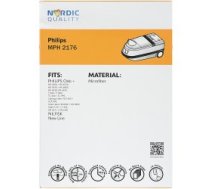 Dulkių maišeliai Nordic Quality MPH2176 Philips 5vnt+2 filtrai / 358079|358079