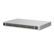 Ubiquiti USW-48 48-port, Layer 2 switch, 48 x GbE ports, 4 x 1G SFP ports, Fanless, silent cooling, ESD/EMP protection, 1.3" touchscreen LCM display, Rackmount (Kit     included)|USW-48-EU